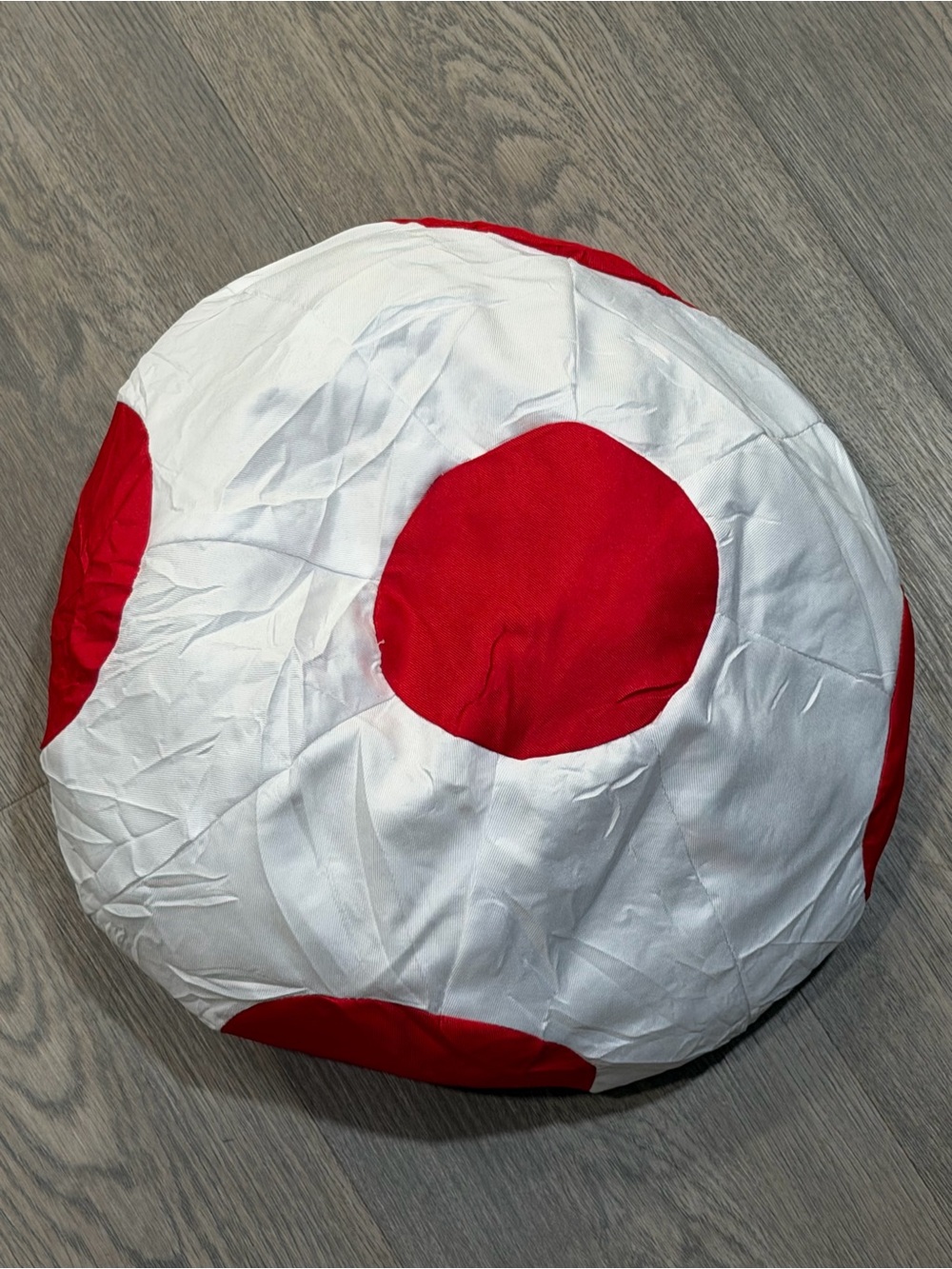 White & Red Polka Dot Mushroom Toad Costume Hat, One Size